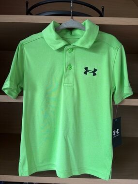 ✨$14✨NWT•Under Armour Boys’ UA Matchplay Twist Polo Shirt | Green | Size 4